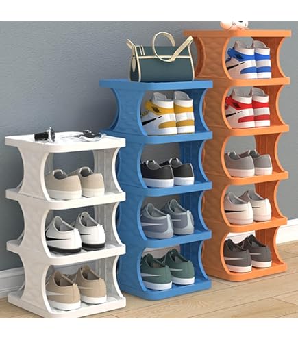 Amazon｜シューズラック 4段 収納 靴箱 シューズボックス 省