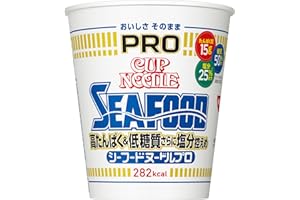 カップヌードルPRO シーフードヌードル 高たんぱく&低糖質さらに塩分控えめ [おいしさそのまま] 日清食品 カップ麺 食物繊維 1食あたり282kcal 78g×12個