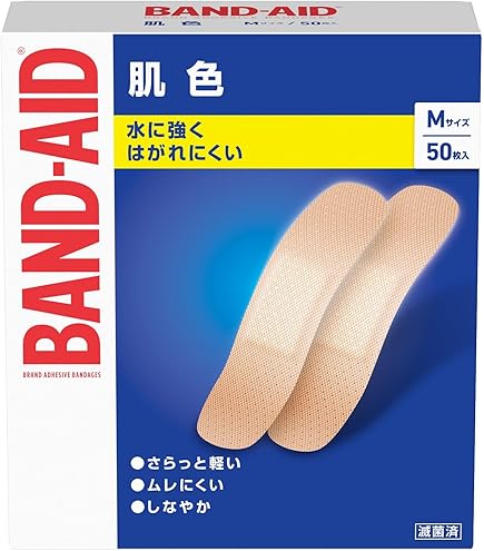 Amazon.co.jp: BAND-AID(バンドエイド) 救急絆創膏 肌色タイプ 4サイズ