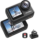 AKASO Brave 7 LE アクションカメラ 4K 20MP IPX7本機防水 40M防水(防水ケース付属) 六軸手ぶれ補正 デュアルカラースクリーン タッチパネル式 タイムラプス WiFi/Type-C外部マイク対応 1350mAhバッテリー