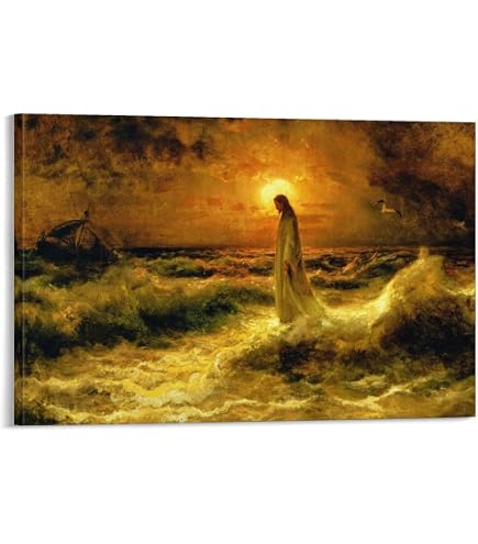Amazon.co.jp: ゲッセマネで祈るイエス・キリスト 画像アートプリント