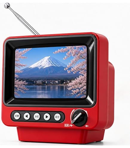 Amazon | ミニレトロ小型テレビ、2インチスクリーンHDディスプレイ