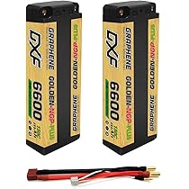 Amazon.co.jp: DXF 6600mAh 2S LiPoバッテリー 5mm 7.6V HV 150C