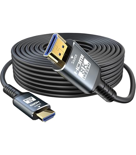 ATZEBE 光ファイバーHDMI ケーブル 20m 2本 Amazon.co.jp: ATZEBE HDMI 2.1 ケーブル 光ファイバー8K HDMI