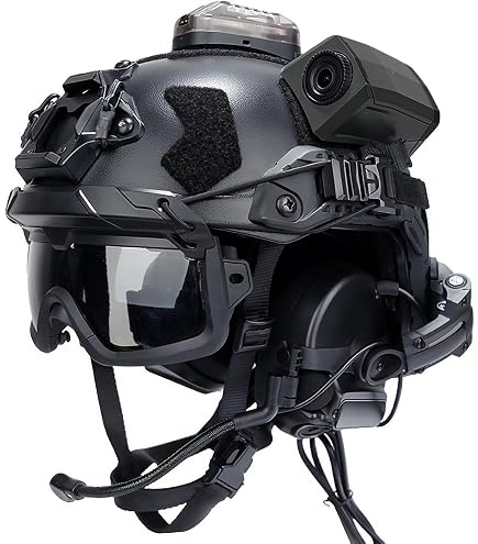 Amazon.co.jp: タクティカルエアソフトヘルメット＆ヘッドセットセット