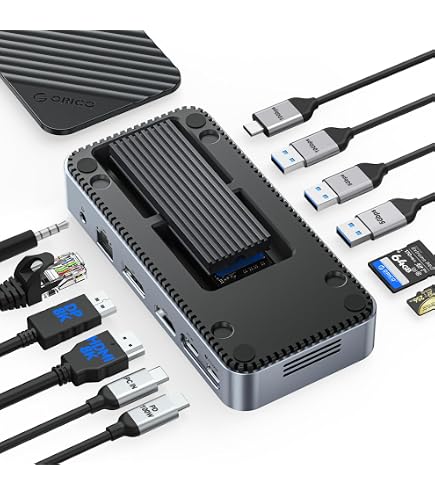 Amazon.co.jp: WAVLINK ドッキングステーション 13in1 USB-C ハブ M.2