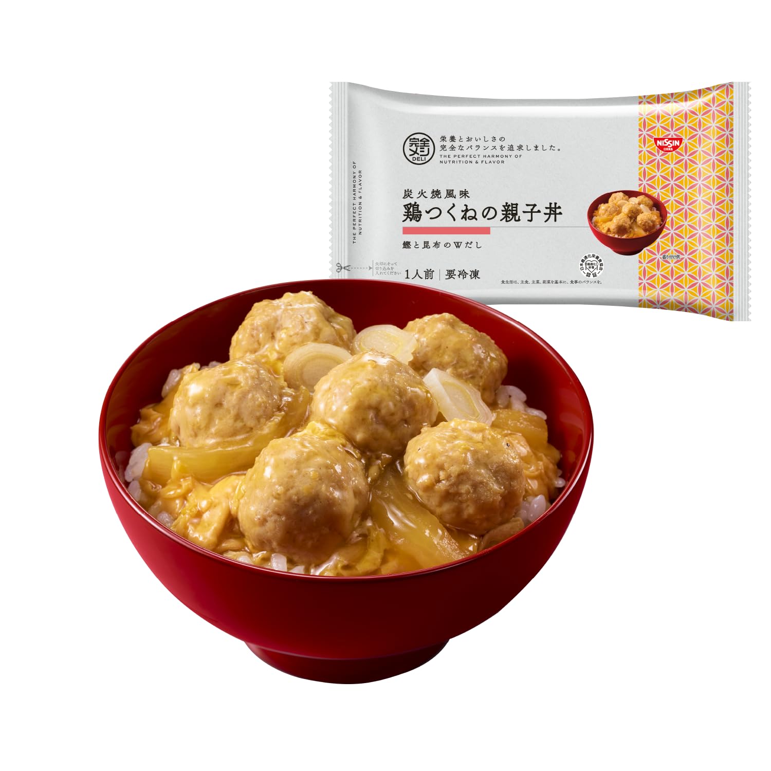 【56%OFF】【1,990円（定期便1,890円）】 日清食品 完全メシDELI 冷凍 炭火焼風味 鶏つくねの親子丼 5食セット