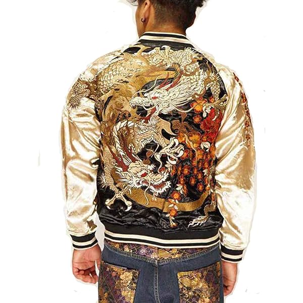 Amazon | [花旅楽団] 梟刺繍襟付きレザーライダースジャケット SLRJ