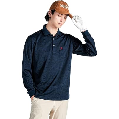 Amazon | [マンシングウェア] 長袖シャツ ポロシャツ 鹿の子 ドット柄