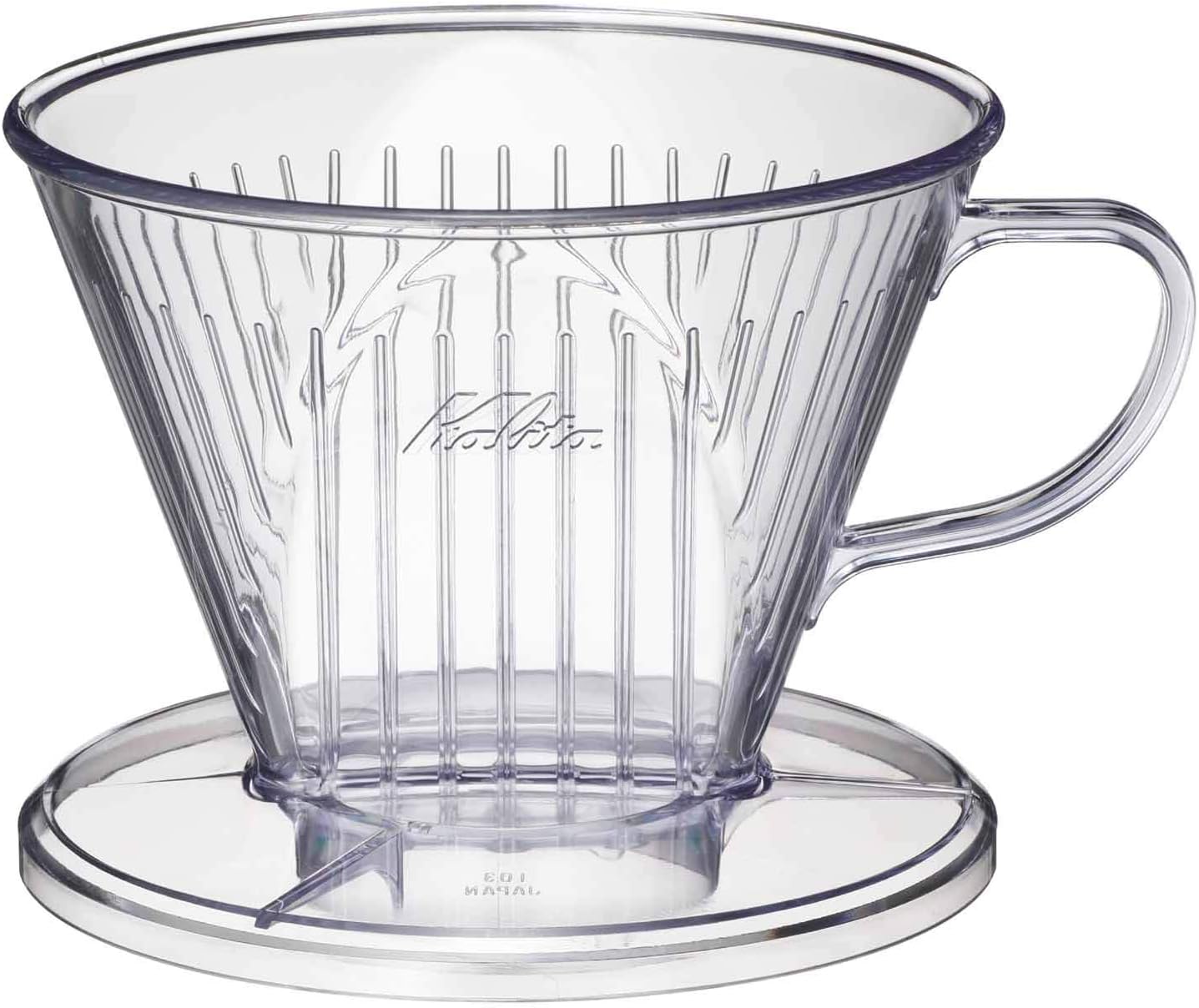 カリタ Kalita 日本製 コーヒー ドリッパー 雑味が出る前においしさだけを引き出す速い抽出速度の3つ穴 コーヒードリッパー 4~7人用 クリア プラスチック製 103FT ドリップ 器具 #06011 おしゃれ キャンプ アウトドア 喫茶店 アンティーク 結婚 祝い プレゼント 誕生日 ギフト