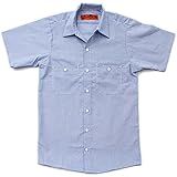 [レッドキャップ] シャツ 半袖 米国老舗ブランド ワークシャツ 11色 4.25oz SP20 (XL ブルー/ホワイト) [並行輸入品]