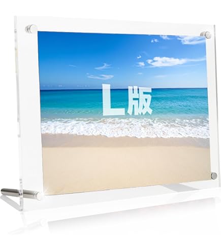 Amazon.co.jp: クリスタルフォトフレーム/写真立て 【L版対応