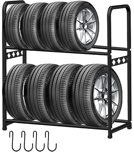 Amazon | NTY タイヤラック ワイドタイプ 普通車用 8本 サイズ1250 
