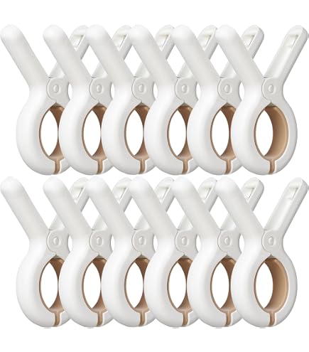 KIZZHISI Beach Towel Clips - 9 Pack, Strong Plastic, Bright Colors, For Chairs, Cruises, Pool - View #8