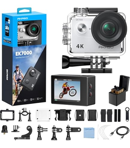 Amazon | GOOKAM Go2アクションカメラ4K 30fps 20MP解像度 170°広角