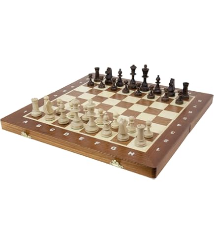 Wegiel Imperator 21-Inch Luxury Wooden Chess Set For Adults - Handcrafted From Premium Beech And Birch Wood, Brown
