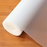 Hersvin 食器棚シート 45*500cm しょっきだな シート 引き出しシート キッチンマット接着剤不要 裁断可能 EVA 耐熱、防湿、防油 食器棚／引き出し／キッチンに適用 家具保護（透明なダイヤモンド）