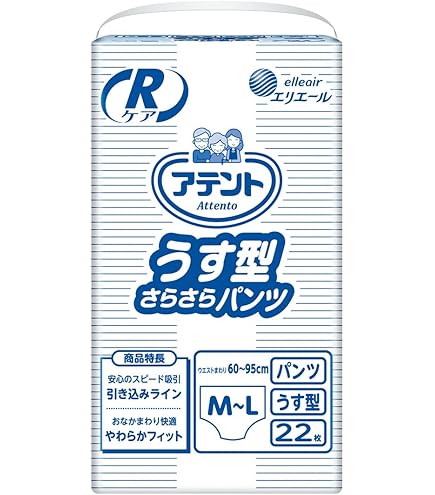 Amazon | 大王製紙 アテント Rケア うす型さらさらパンツ M～Lサイズ