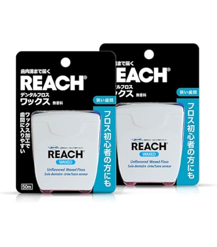 Amazon | 【まとめ買い】リーチデンタルフロス ワックス 50M×4個 | 歯