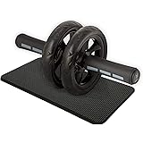 【Amazon限定ブランド】ボディテック(Bodytech) 腹筋ローラー 膝保護マット付き 耐荷重200kg 超静音 ダブルローラー エクササイズ アブホイール BTS91NH001