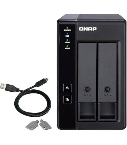 QNAP NAS 2ベイ USB 3.0 QNAP TR-002 2 Bay Desktop NAS Expansion - Optional Use as a Direct