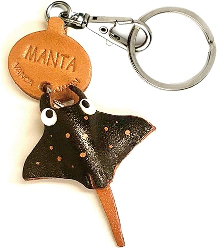 Amazon.co.jp: 本革製 キーホルダー 魚 シーラカンス ドコデモ VANCA