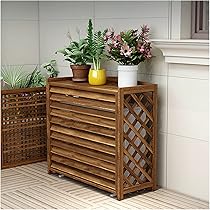 エアコン室外機カバー 幅95×奥行39×高さ87cm エアコンガード Amazon | ルーバー室外機カバー 幅120x奥行57x高さ100cm 特大