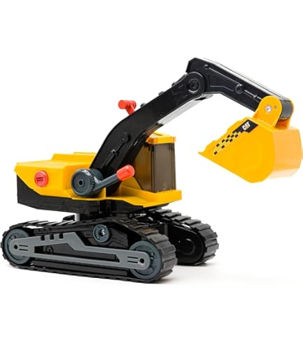 Jouets de construction CAT, Pelle-chargeuse robuste de 15 pouces, jouet extérieur super-grand pour enfants, pièces réelles fonctionnant et pièces articulées, jouets idéaux pour les garçons de 2 ans