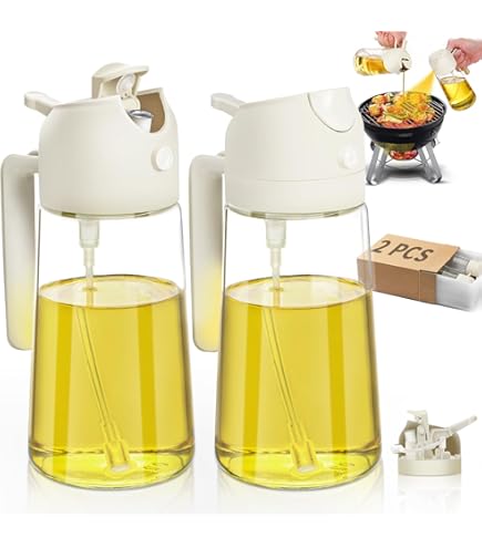 2-in-1 Oil Dispenser & Sprayer Bottle - 300ml Non-Drip Kitchen Bottle For Olive Oil - View #10