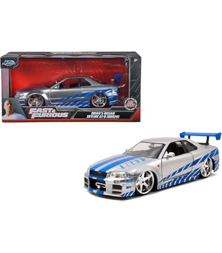 Amazon | Jada toys 1:24 F&F Brian's Nissan Skyline G-TR R34 C.SV