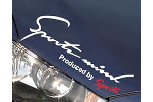 Ｓｐｏｒｔｓ ｍｉｎｄ 車 バイク ステッカー デカール シール 汎用 サイド ドレスアップ スポーツマインド sports mind 全8カラー 5サイズ (ホワイトシルバー, SSサイズ 14×4.8cm)