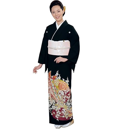 着物　　西川健一　本加賀友禅作家　黒留袖　　正絹　　留袖　寿　仕立て上がり Amazon.co.jp: 着物 西川健一 本加賀友禅作家 黒留袖 正絹 留袖 寿