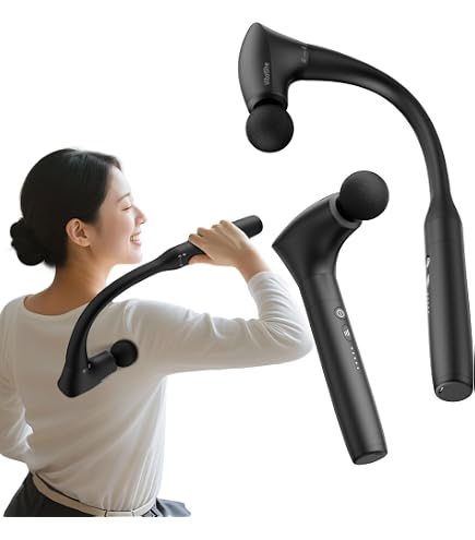 Amazon | 筋膜リリースガン 【2-in-1変形可能 背中まで届く】 10mm振幅