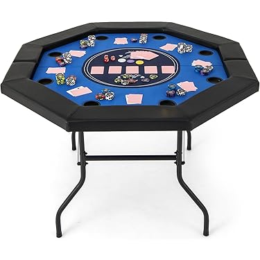 ポーカーテーブル　格安‼️ Amazon.co.jp: ECOTOUGE ポーカーテーブル 折りたたみ式 8人用 八角形
