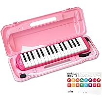 Amazon | RiZKiZ 鍵盤ハーモニカ 32鍵盤 【ピンク】 授業で使える 卓奏