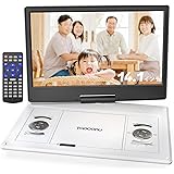狭額縁モニター ポータブルDVDプレーヤー CDプレーヤー 15.6型 Topcony 14.1インチ大画面付き 液晶パネル 5000mAh充電バッテリー内蔵 6時間再生 クリアーな音質 270°左右180°上下回転 リージョンフリー CPRM テレ