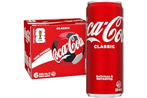 Coca-Cola Classic Soft Drink Multipack Mini Cans 6 x 250mL