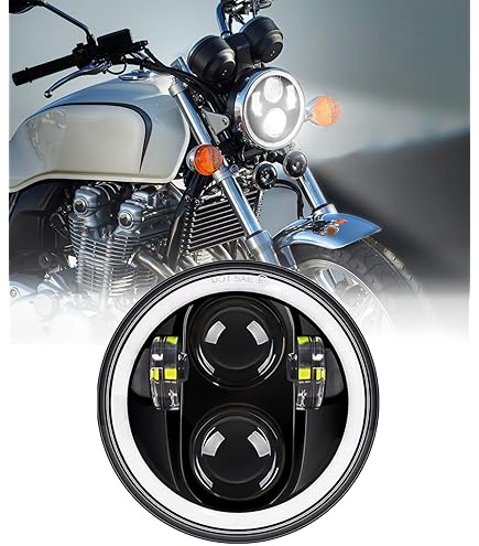 Amazon | TASWK オートバイブラック6.5 インチ ヘッドライト