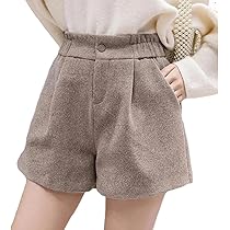 Amazon | ショートパンツ ハイウエスト シンプル カジュアル