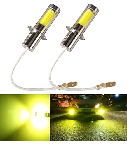 Amazon | 12v 24v 兼用 LED H3 フォグランプ 無極性 ゴールデン