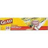 Glad Zipper Storage Bag Gallon 20-Count (Pack of 12) (並行輸入品)