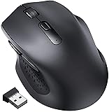 マウス ワイヤレス bluetooth 3.0/5.0/2.4G 無線 マウス 静音 電池寿命最大18ケ月 5DPI切替 7ボタン 3台デバイス接続可能 自動スリープ 【戻る/進むボタン搭載】 まうす windows/mac/Chrome/Android/iPad/OS/surface/Microsoft/Linux/Vista 対応 GEPC350AB ブラック…