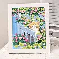 ダイヤモンドアート 11個セット Amazon.co.jp: LEADINTOP ダイヤモンドアート 可愛い 猫 15x20cm 額縁