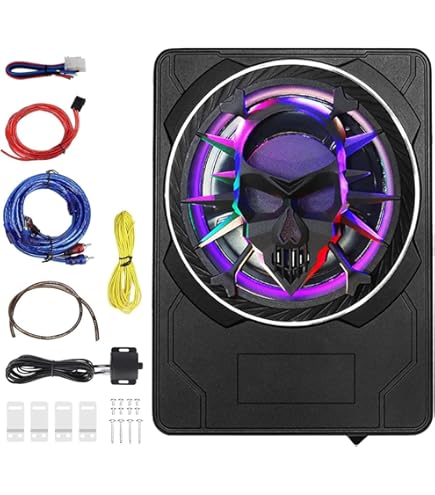 未使用 REMIX FSN-WX17L LEDブルーイルミ 　アンプ内蔵フルレンジウーファー FSN-SX21L アンプ内蔵シングルウーファーボックス(LEDブルーイルミ) 1