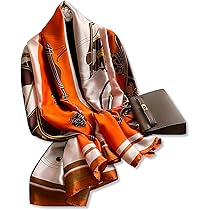 Amazon | [LumiSyne] スカーフシルク レディース 上品 レトロな