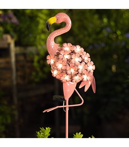 Amazon.co.jp: フラミンゴソーラーライト 屋外 ネオンライト 庭 ピンク