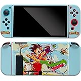 Switchケース スイッチ対応 保護カバー アニメーション キャラクター 分体式 TPU製 全面保護 キズ防止 着脱簡単+4PCS親指キャップ