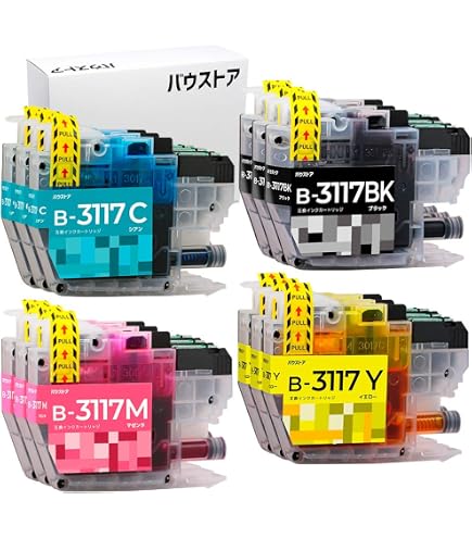 Amazon.co.jp: バウストア Brother ブラザー LC3117 LC3117-4PK 対応