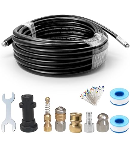 Amazon.co.jp: 15メートル 5800PSI 高圧洗浄機下水道排水管