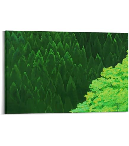 Amazon.co.jp: 東山魁夷 生前作 「 緑の渓 」 リトグラフ 版画
